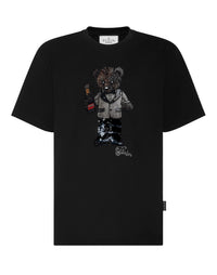 PHILIPP PLEIN Round Neck T-Shirt Teddy Crystal