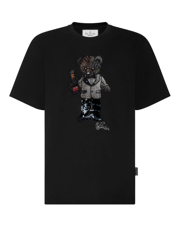 PHILIPP PLEIN Round Neck T-Shirt Teddy Crystal