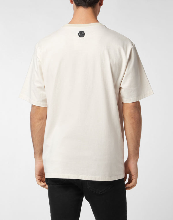 Philipp Plein｜Crystal Round Neck T-Shirt Teddy Bear Men's T-Shirt