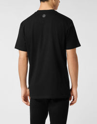 Philipp Plein｜Round Neck T-Shirt Skull Strass Men's T-Shirt