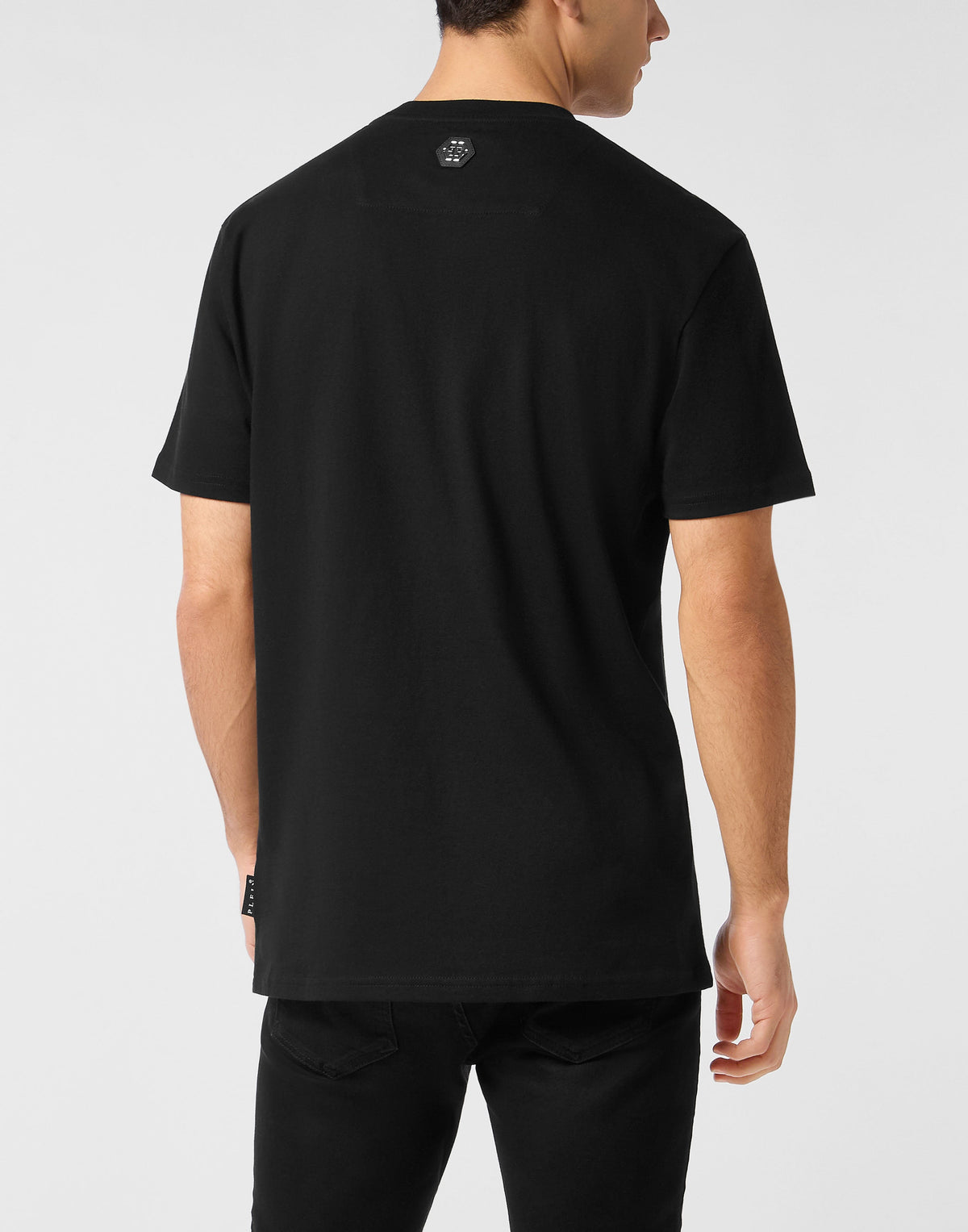Philipp Plein｜Round Neck T-Shirt Skull Strass Men's T-Shirt