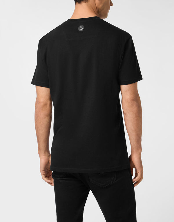 Philipp Plein｜Round Neck T-Shirt Stripes Men's T-Shirt