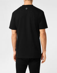 Philipp Plein｜Printed Round Neck T-Shirt Hexagon Men's T-Shirt