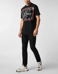 Philipp Plein｜Round Neck T-Shirt Patch Stones Men's T-Shirt