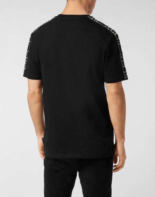 Philipp Plein｜Round Neck T-Shirt Plein Tape Men's T-Shirt