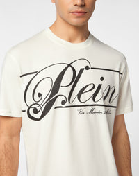 Philipp Plein｜Printed Round Neck T-Shirt Italic Men's T-Shirt