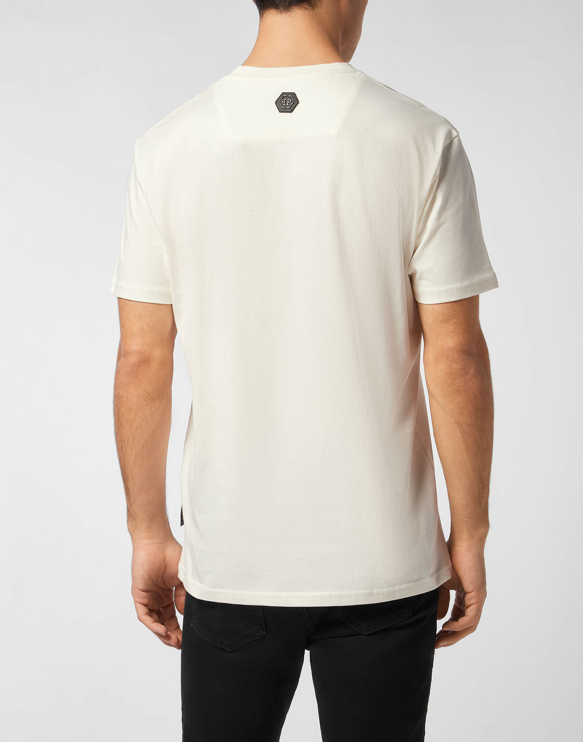 Philipp Plein｜Printed Round Neck T-Shirt Italic Men's T-Shirt