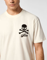Philipp Plein｜Printed Round Neck T-Shirt Skull & Bones Men's T-Shirt