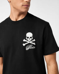 Philipp Plein｜Printed Round Neck T-Shirt Skull & Bones Men's T-Shirt
