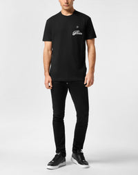 Philipp Plein｜Round Neck T-Shirt Basic Signature Men's T-Shirt