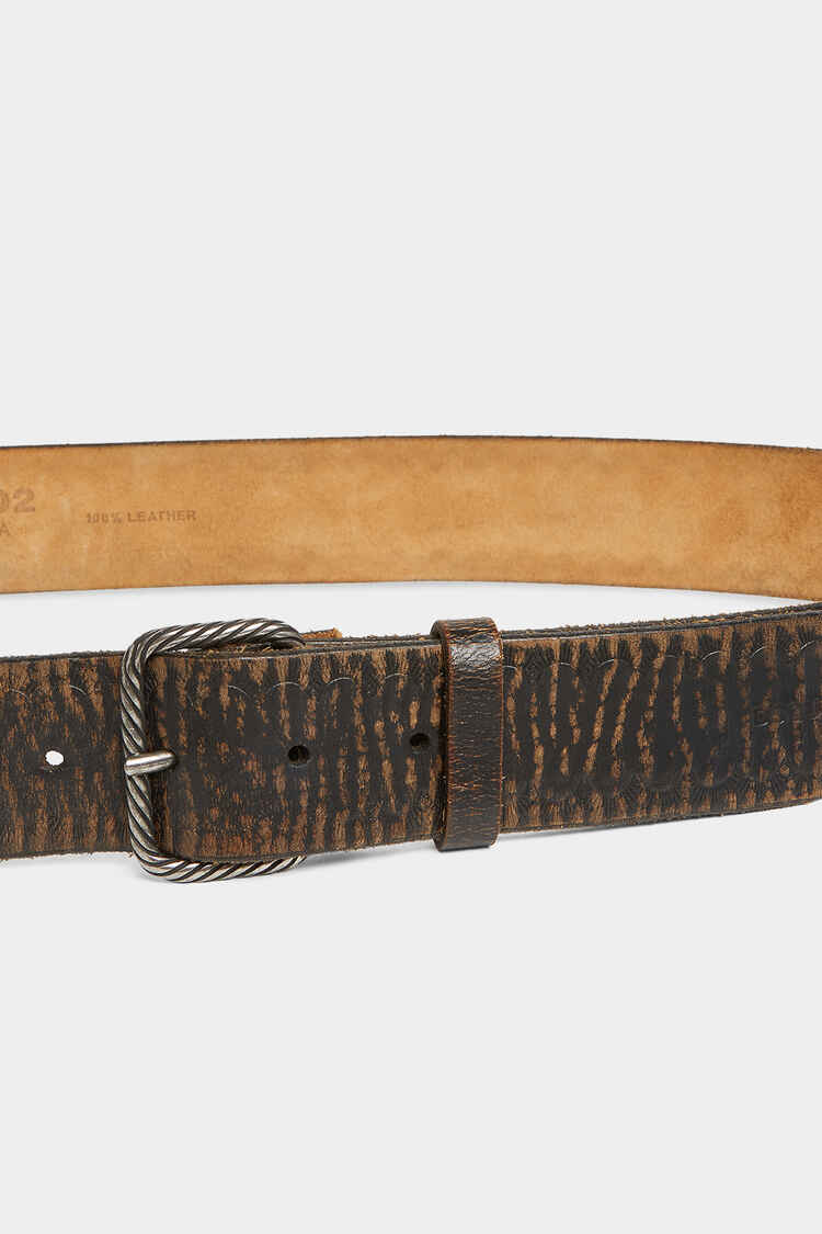 DSQUARED2｜VINTAGE BUCKLE SCALLOP BELT Men's Belt