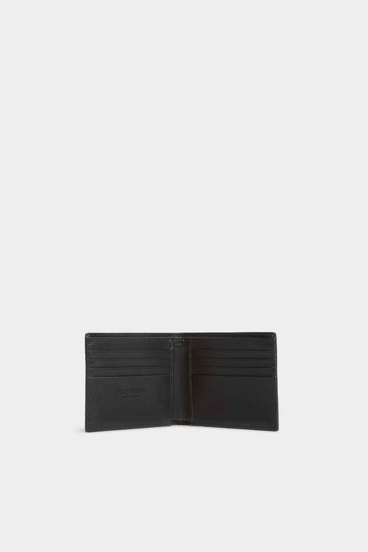 DSQUARED2｜DEEP BLACK LEATHER WALLET Men's Wallet