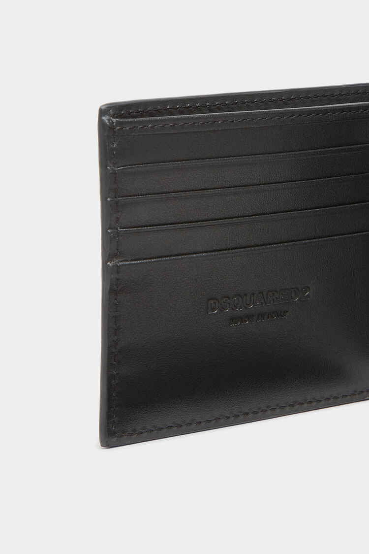 DSQUARED2｜DEEP BLACK LEATHER WALLET Men's Wallet