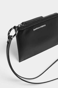 DSQUARED2｜BONDAGE LEATHER POUCH Men's Crossbody Bag