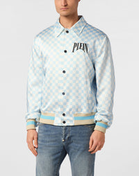 Philipp Plein Satin Coster Jacket 棋盤格外套側面版型展示
