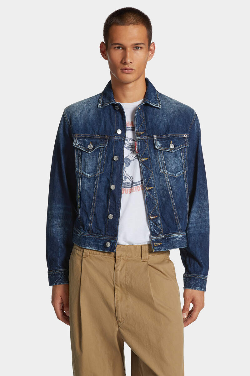DSQUARED2｜BE COOL BE NICE WASH L.A. JEAN JACKET Men's Denim Jacket