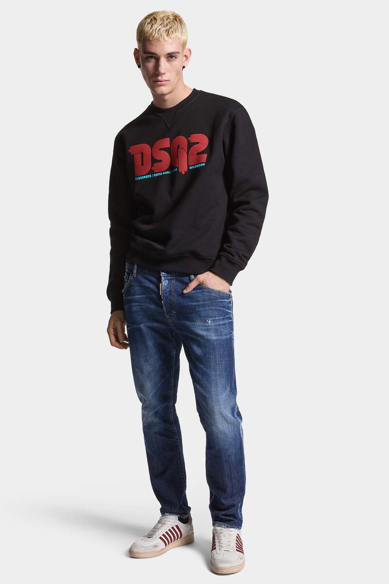 DSQUARED2｜DARK BASIC WASH SKATER JEANS Men's Jeans