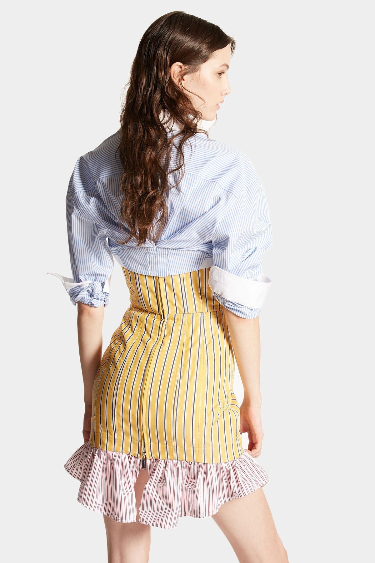 DSQUARED2｜PREPPY STRIPED BUSTIER DRESS Women's Dress