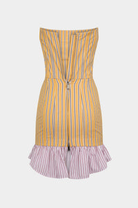DSQUARED2｜PREPPY STRIPED BUSTIER DRESS Women's Dress