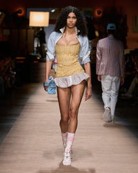 DSQUARED2｜PREPPY STRIPED BUSTIER DRESS Women's Dress