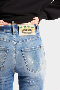 DSQUARED2｜LIGHT MIAMI WASH HIGH WAIST TWIGGY JEAN Women's Jeans