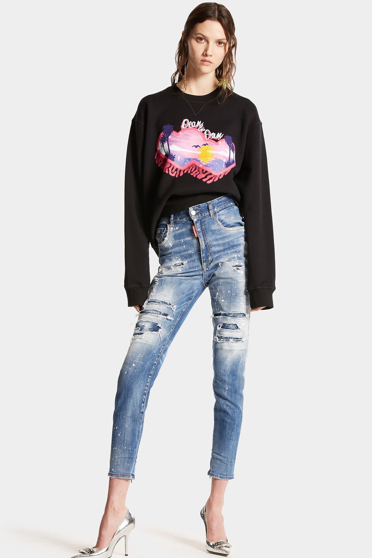DSQUARED2｜LIGHT MIAMI WASH HIGH WAIST TWIGGY JEAN Women's Jeans
