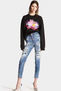 DSQUARED2｜LIGHT MIAMI WASH HIGH WAIST TWIGGY JEAN Women's Jeans
