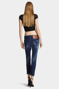 DSQUARED2｜DARK WHITE LINE WASH COOL GIRL JEANS Women's Jeans