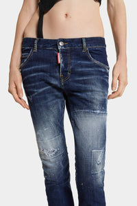 DSQUARED2｜DARK WHITE LINE WASH COOL GIRL JEANS Women's Jeans
