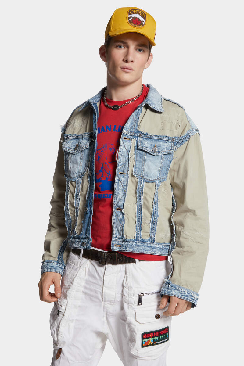 DSQUARED2｜SUPER RIPPED MIXED JACKET Men's Jacket