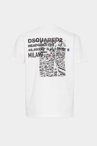 DSQUARED2｜CERESIO MAP COOL FIT T-SHIRT Men's T-Shirt
