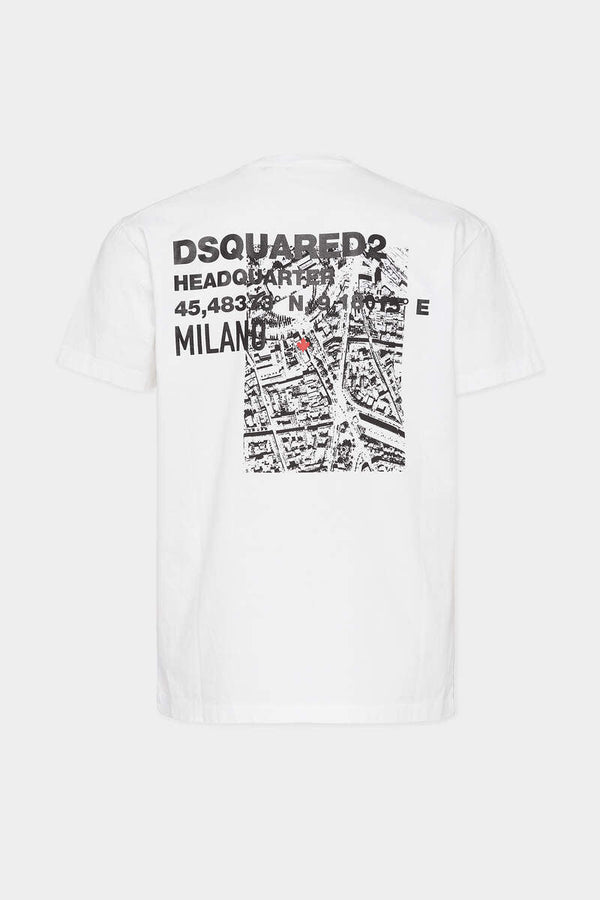 DSQUARED2｜CERESIO MAP COOL FIT T-SHIRT Men's T-Shirt