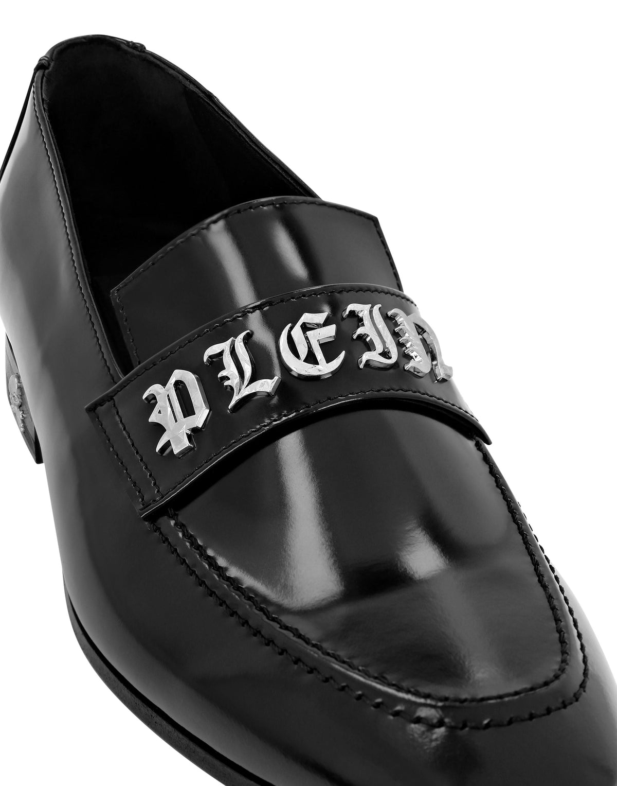 Philipp Plein｜Leather Moccasin Gothic Plein Men's Shoes