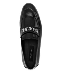 Philipp Plein｜Leather Moccasin Gothic Plein Men's Shoes