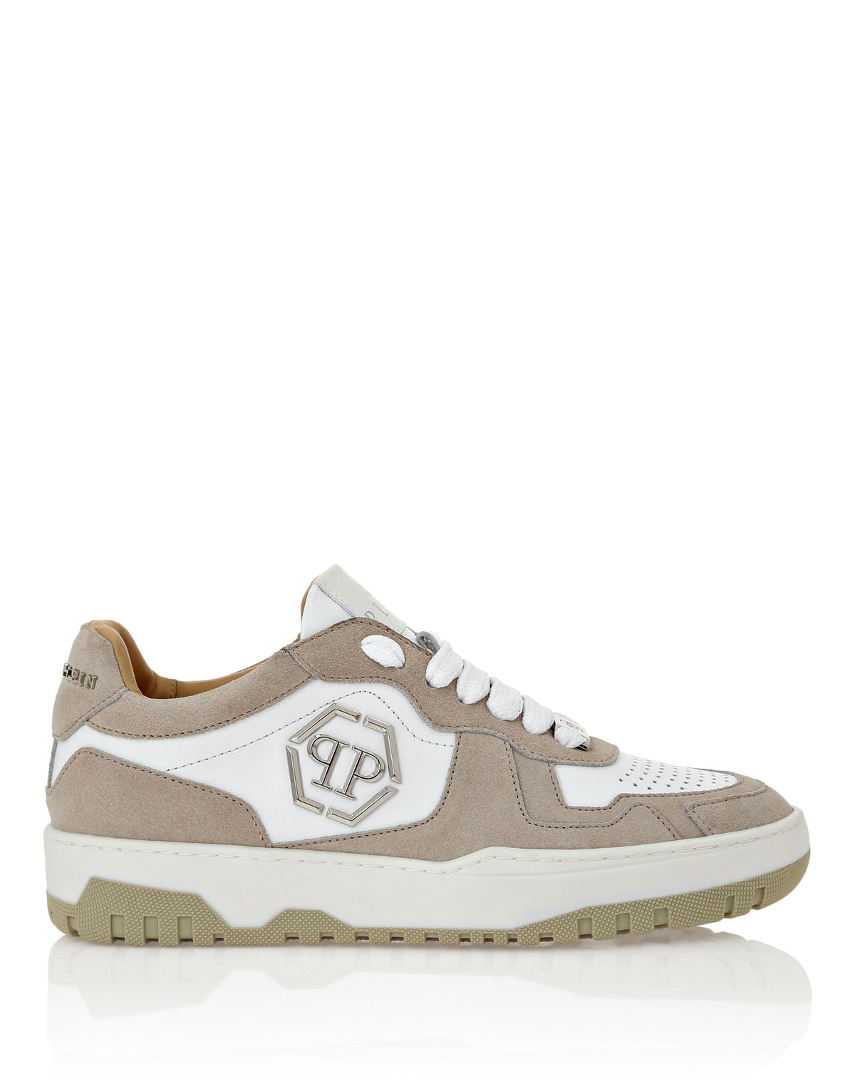 Philipp Plein｜Mix Leather Lo-Top Sneakers Men's Sneakers