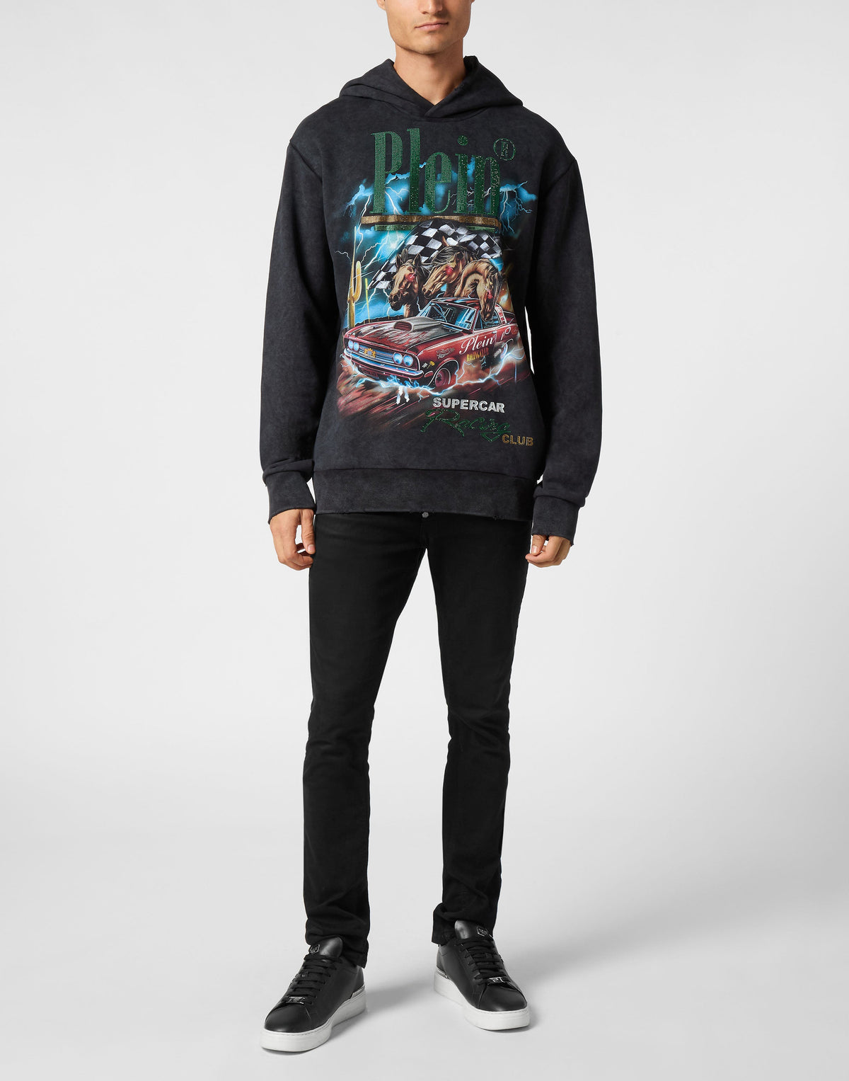 Philipp Plein｜Hoodie Sweatshirt LS Racing Club Men's Hoodie