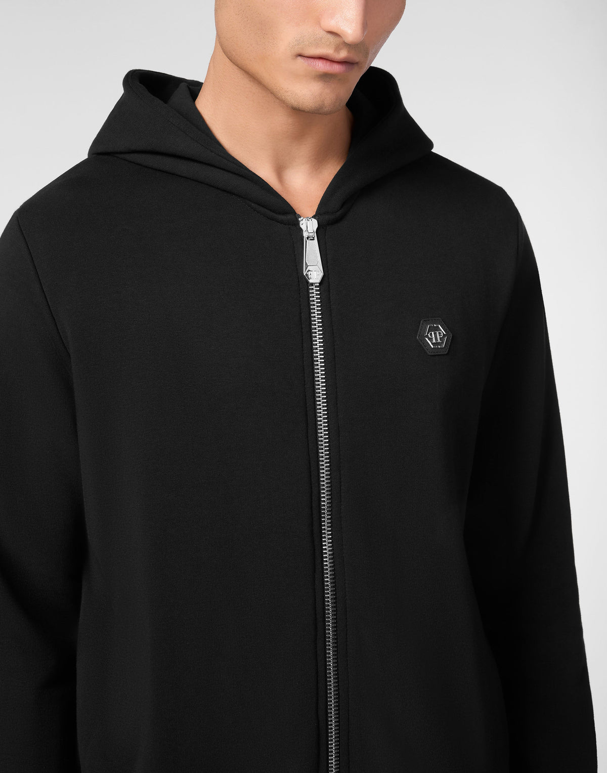 Philipp Plein｜Hoodie Sweatjacket LS Strass Skull Men's Hooded Jacket
