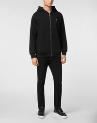 Philipp Plein｜Hoodie Sweatjacket LS Strass Skull Men's Hooded Jacket