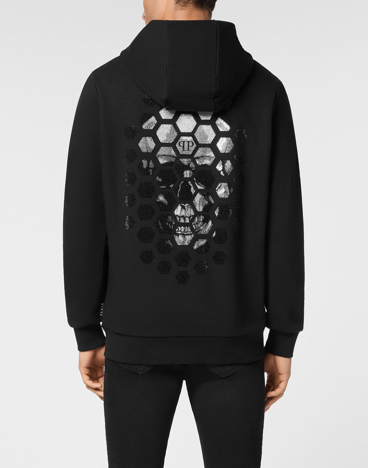 Philipp Plein｜Hoodie Sweatjacket LS Strass Skull Men's Hooded Jacket