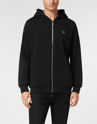 Philipp Plein｜Hoodie Sweatjacket LS Strass Skull Men's Hooded Jacket