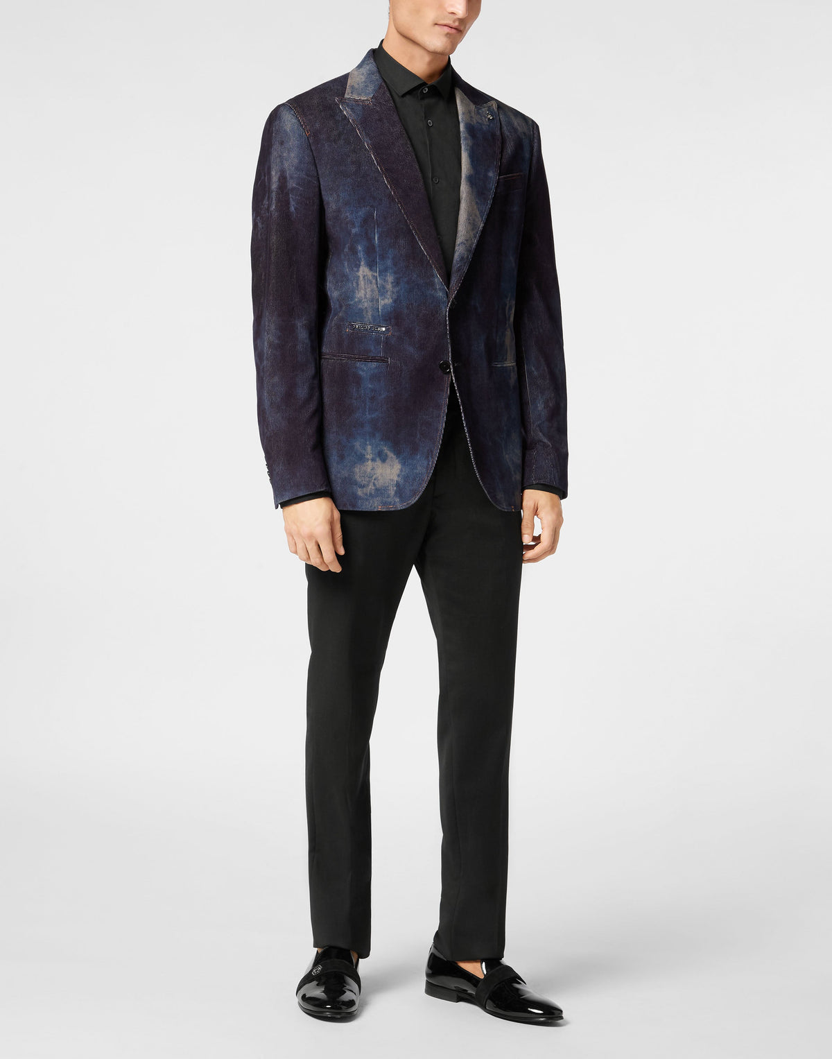 Philipp Plein｜Bleached Velvet Blazer Gigolò Fit Men's Blazer