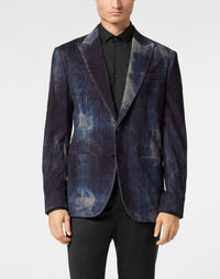 Philipp Plein｜Bleached Velvet Blazer Gigolò Fit Men's Blazer