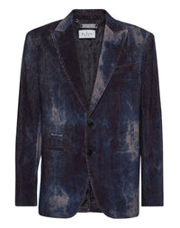 PHILIPP PLEIN Bleached Velvet Blazer Gigolò Fit