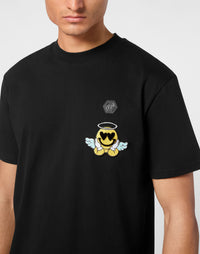 Philipp Plein｜Jersey T-shirt Round Neck SS Smile Men's T-Shirt