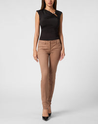 Philipp Plein｜Pinstripe Chinos Fit Trousers Women's Trousers
