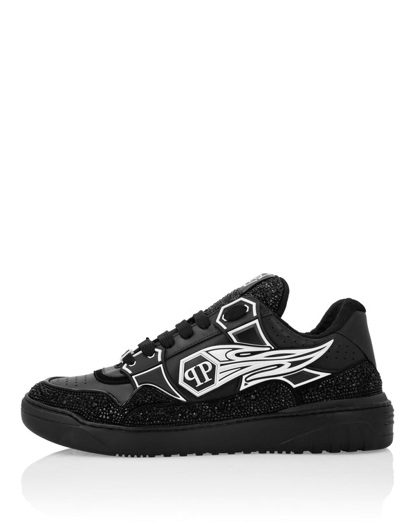 Philipp Plein｜Leather Low-Top Sneakers Moon Walker Men's Sneakers