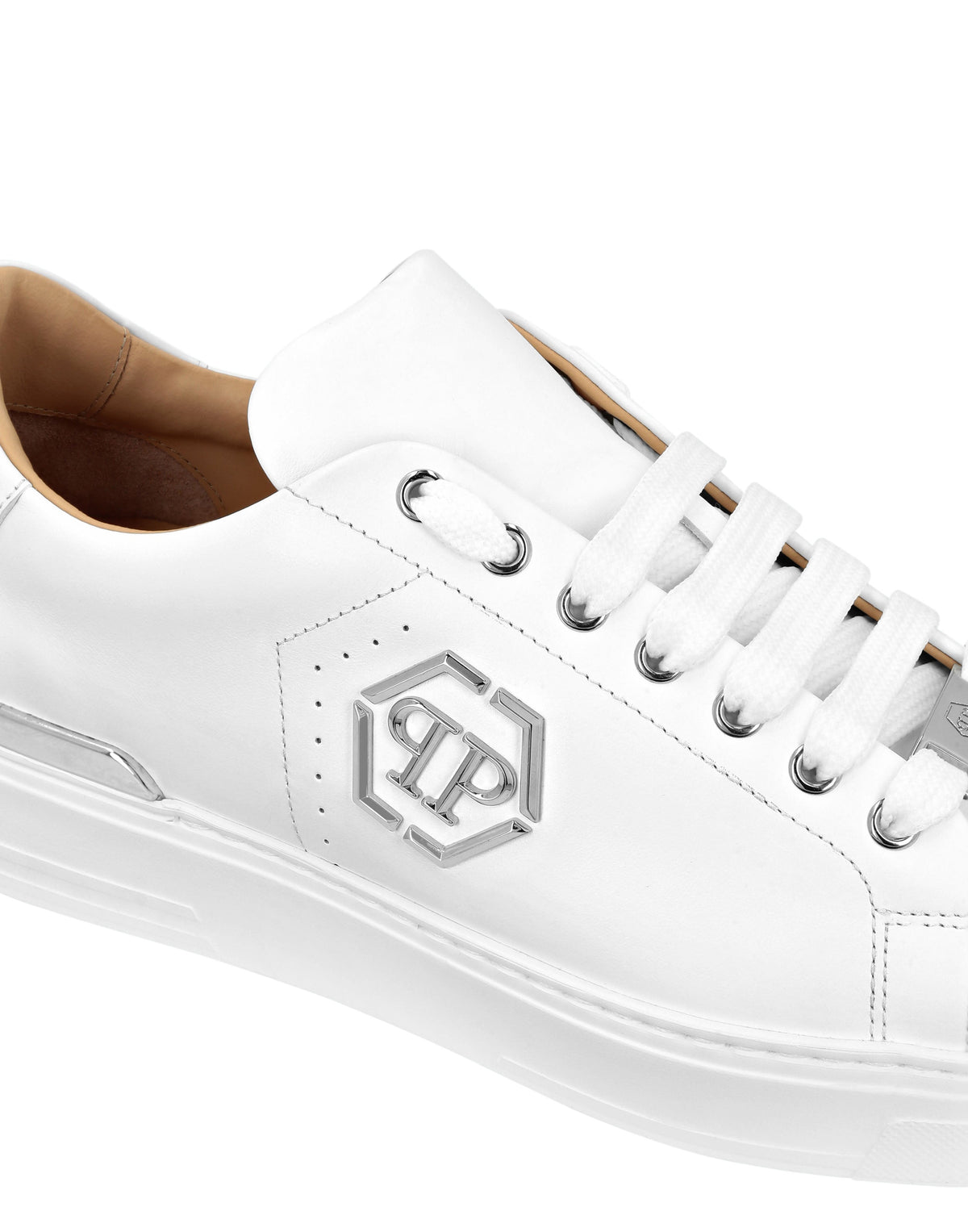 Philipp Plein｜Nappa Leather Lo-Top Sneakers Hexagon Men's Sneakers