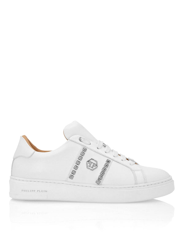 Philipp Plein｜Leather Lo-Top Sneakers Studs Women's Sneakers