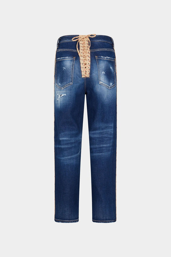DSQUARED2｜MEDIUM RIPPED KNEE WASH BOSTON JEANS Women's Jeans