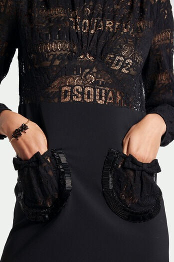 DSQUARED2｜Dsquared2 Lacey Mini Dress Women's Dress